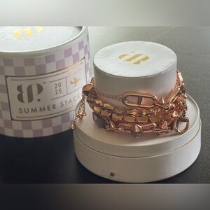 Bomb Party - set of 4 bracelets in rose gold